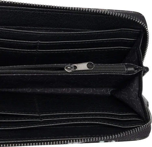 Vista 5 de Loungefly Disney The Nightmare Before Christmas - Cartera estilo acordeón y cremallera alrededor
