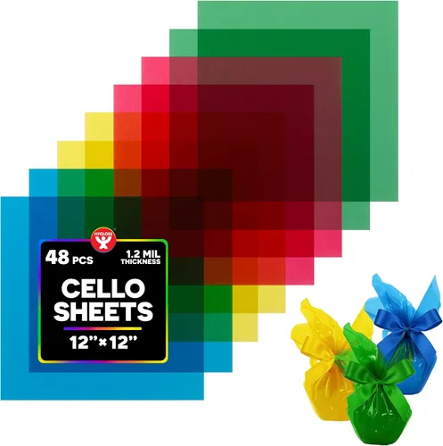 Vista 8 de Hygloss Cello Craft - Hoja de celofán, 8.5 x 11 pulgadas, 24 por paquete