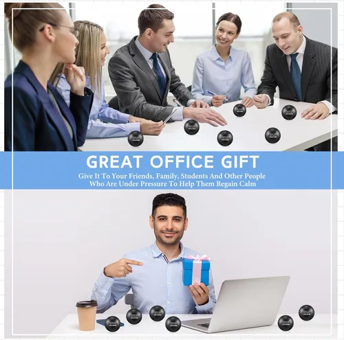 Vista 4 de Lenwen 12 bolas de estrés divertidas para adultos, regalos de agradecimiento a empleados, bolas motivacionales de estrés de 2.5 pulgadas, regalo
