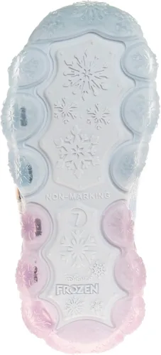 Vista 5 de Disney Zapatillas de deporte Frozen para niñas, sin cordones, con luz, para correr (bebéniña pequeña), Púrpura tornasol