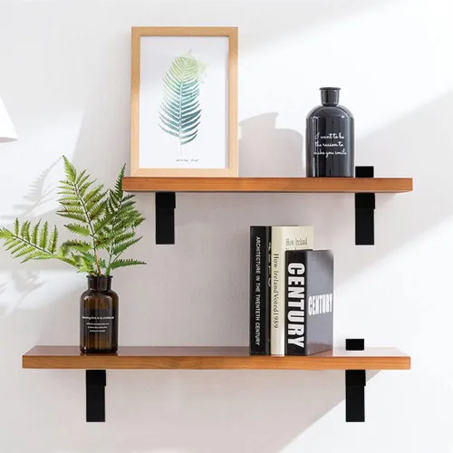 Vista 8 de Hardware flotante ajustable de metal, soporte de estante de madera/vidrio para montaje en pared, abrazadera ajustable para madera o vidrio de 0.2 a