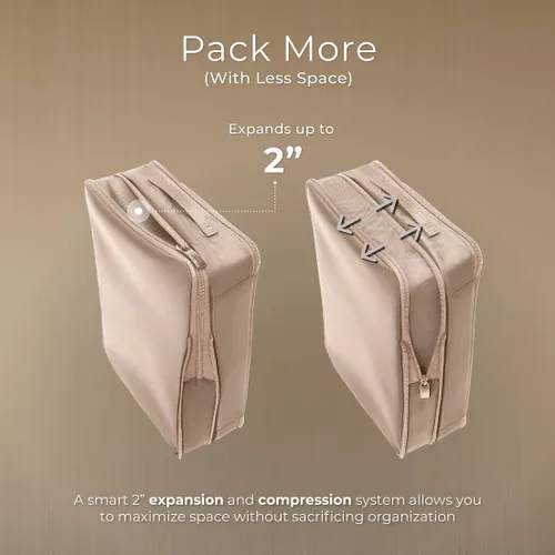 Vista 4 de Briggs & Riley Juego de cubos de embalaje de compresión, organizador de bolsas para maleta y equipaje, para mujeres y hombres, accesorios de paquete