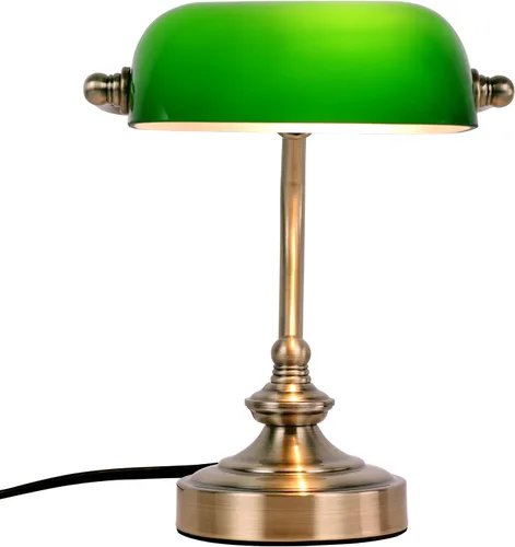 Vista 15 de FIRVRE Lámpara de Escritorio de Banco de Vidrio con Puerto de Carga Inalámbrica USB Lámpara de Escritorio LED Lámpara de Mesa con Cadena de Tirón