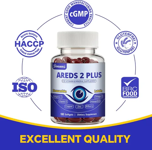 Vista 8 de AREDS 2 Plus - Suplementos de vitamina para los ojos, luteína y zeaxantina