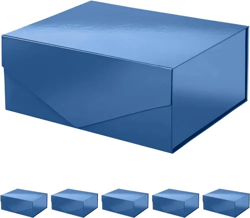 Vista 41 de PACKHOME Caja de regalo grande con tapa de 13.5 x 9 x 4.1 pulgadas, resistente caja de regalo plegable con cierre magnético