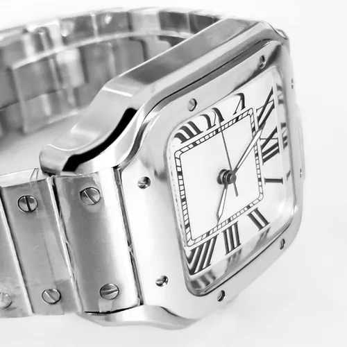 Vista 6 de Reloj de pulsera cuadrado de moda para hombre, 3ATM, impermeable, de acero sólido, MIYOTA 8215, relojes automáticos para hombre, viento automático