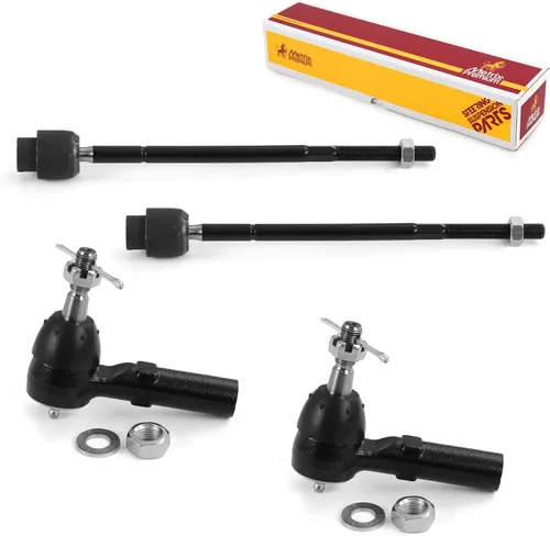 Vista 228 de Metrix Premium Chassis Parts - Kit de 4 piezas de extremos de barra de acoplamiento frontal exterior e interior compatible con Nissan Pathfinder