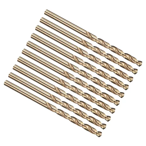 Vista 75 de PATIKIL Broca Jobber de 0.039 in, vástago recto M35 cobalto 5% acero de alta velocidad 135° acabado dorado para metal duro de acero inoxidable - 2