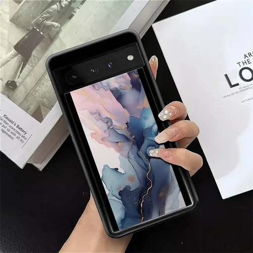 Vista 1703 de Compatible con Google Pixel 4A 5G Mobile Case Creative Acrylic Panel trasero Silicona Protección Grip especialmente diseñado para Google Pixel 4A 5G