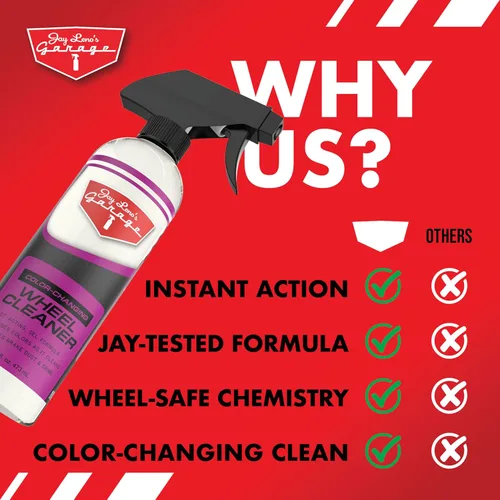 Vista 7 de JAY LENO'S GARAGE - Aerosol limpiador de ruedas – Limpiador de frenos y removedor de polvo de frenos de alta resistencia que funciona como limpiador