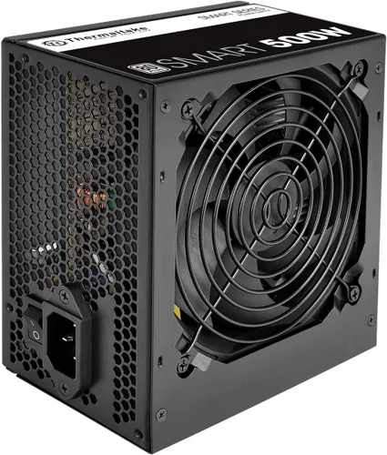 Vista 2 de Thermaltake Smart 500W 80+ White Certificado PSU, Alimentación continua con ventilador de refrigeración ultrasilencioso de 120 mm, fuente