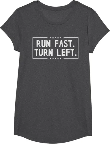 Vista 75 de Run Fast Turn Left - Camiseta para correr de pista y campo