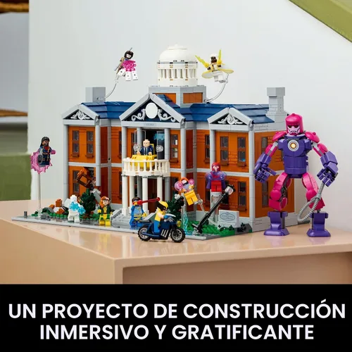 Vista 3 de LEGO Marvel X-Men El Conjunto de Construcción de La Mansión X - Kit de Manualidades DIY de Coleccionables de Marvel para Adultos, Edades 18+