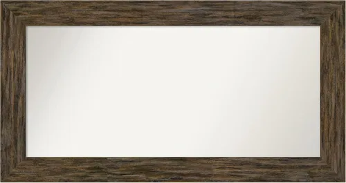 Vista 59 de Amanti Art Espejo personalizado, espejo de baño marrón Fencepost, espejo de pared o espejo de tocador de baño sobre el fregadero (27 x 27 pulgadas)