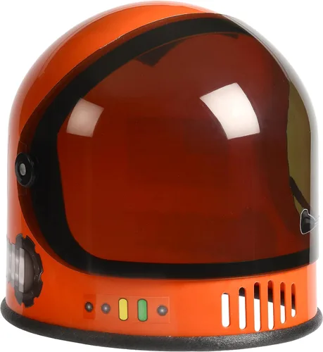Vista 4 de Casco de astronauta juvenil con visera móvil SPIG9 de Aeromax. Naranja
