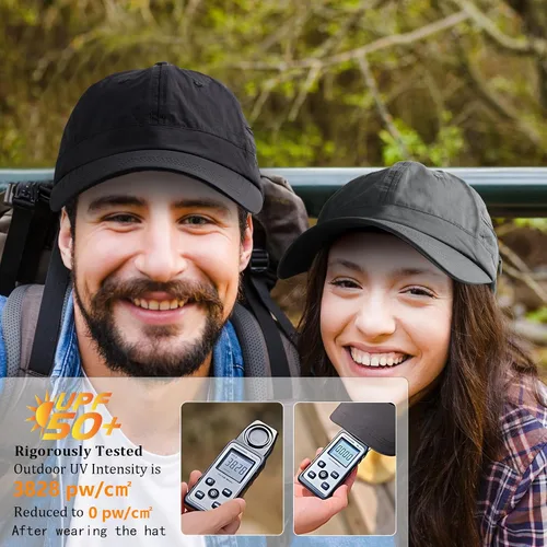 Vista 12 de Gorra de béisbol impermeable para hombre, sombrero de lluvia plegable para correr al aire libre, sombrero de pesca solar