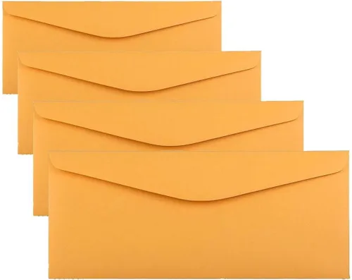 Vista 12 de JAM PAPER #10 Sobres comerciales para negocios - 4 1/8 x 9 1/2 - Marrón kraft manila - 100/paquete