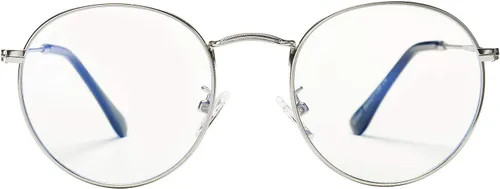 Vista 6 de Pro Acme Blue Light Glasses for Women Men, Classic Round Metal Frame B2 - Bronce - Filtro de luz azul