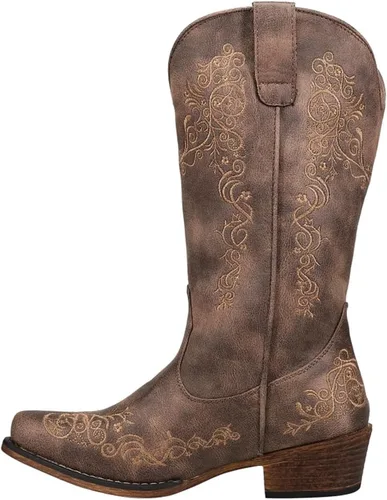 Vista 3 de ROPER Botas occidentales Riley Scroll Bordado Snip Toe para mujer