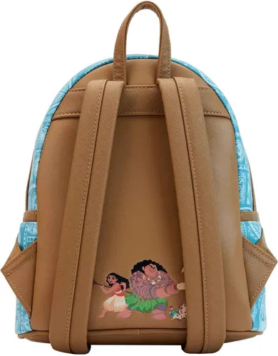 Vista 5 de Loungefly x Disney Moana Maui Tattoo Print Mini Mochila, Varios colores, Disney