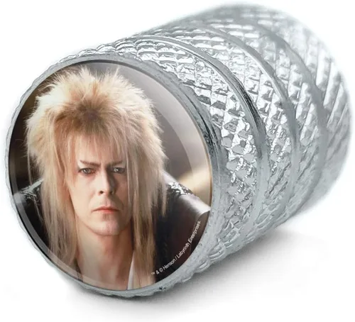 Vista 2 de Laberinto Goblin King David Bowie Retrato Llanta Llanta Llanta Tapones de Válvula de Aluminio