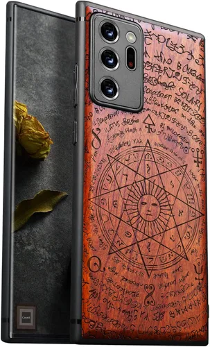 Vista 14 de Carveit Funda de madera para Galaxy Note20 Ultra [madera natural y TPU suave] Funda protectora de madera única y elegante compatible con Samsung