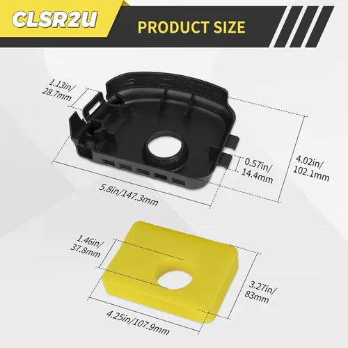Vista 5 de Cubierta para limpiador de aire 595660 Filtro de aire 799579 Compatible con 590581 08P502 08P602 09P602 09P702 Series de motores MTD Troy Bilt AYP