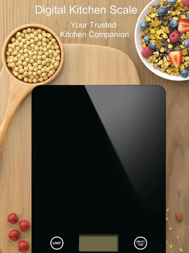 Vista 5 de Báscula digital de cocina, báscula de alimentos con vidrio templado, gramos y onzas, alta precisión de 0.03 oz para hornear, cocinar, alimentos