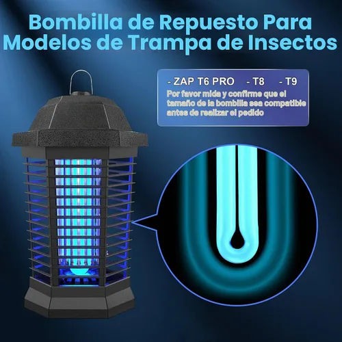 Vista 4 de Paquete de 1 bombilla de repuesto para exterminador de insectos