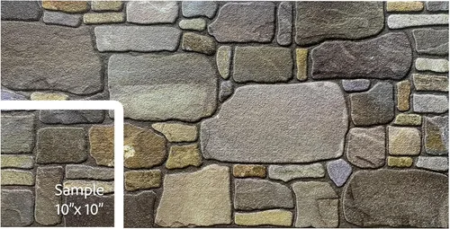 Vista 18 de Dundee Deco Paneles de pared 3D: revestimiento de pared marrón cobre con aspecto de piedra sepia, revestimiento de espuma de poliestireno