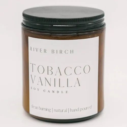 Vista 14 de River Birch Candles - Vela perfumada de almendra y miel Velas en tarro de ámbar de soja de primera calidad, totalmente naturales, no tóxicas, 8.5