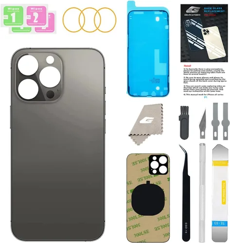 Vista 39 de Reemplazo de cristal trasero para iPhone 15Pro Max con herramientas Repir Big Hole OEM Rear Cover Glass Pre-Installed Internal Parts Easier