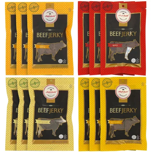 Vista 18 de Aufschnitt Carne seca – Barbacoa – Paquete de 5 (2 onzas cada uno) – Kosher, Glatt, certificación Star-K, sin gluten, totalmente natural, sin