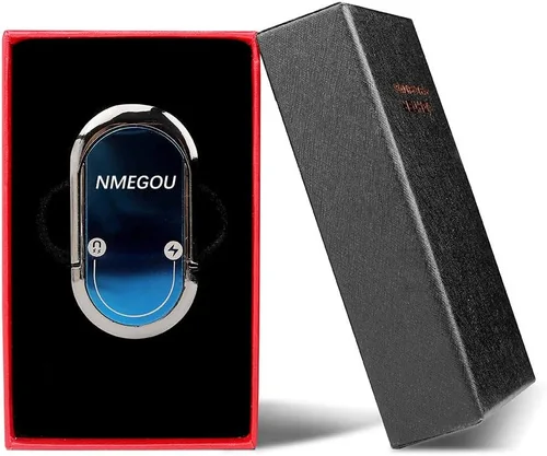 Vista 7 de Soporte magnético para encendedor de cigarrillos multiUSB, para iPhone, Samsung, Huawei, Xiaomi, cargador automático, soporte de anillo (azul)