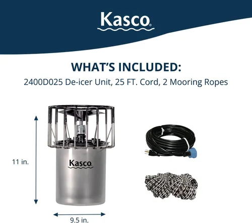Vista 2 de Kasco – Marine anticongelante 1/2HP 120 voltios estanque Lago Dock deicer 2400d025