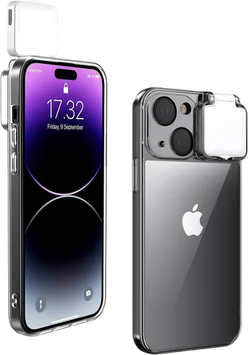 Vista 7 de Funda con luz para selfie para iPhone 13 Pro Max, con iluminación flash, funda para selfie, recargable, LED, compatible con transmisión en vivo