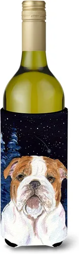 Vista 215 de Caroline's Treasures SS8447CC Starry Night English Bulldog - Enfriador para latas o botellas, lavable, funda plegable con aislamiento para bebidas