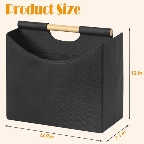 Vista 4 de Soporte plegable para revistas, archivador de revistas con asa, estante para revistas, almacenamiento de revistas de periódicos, carpeta de archivos