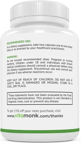 Vista 6 de VitaMonk GlycoTrax - Suplemento GPLC de alta absorción, sin rellenos artificiales, cápsulas de glicina GPLC propionil-L-carnitina, suplementos
