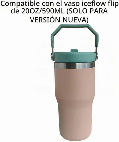 Vista 6 de 2PC Tapas de Vaso de Repuesto a Prueba de Fugas con Popote - Compatibles con Vaso Stanley NUEVA VERSIÓN Iceflow Flip, Quencher H2.0 y Protour Negro