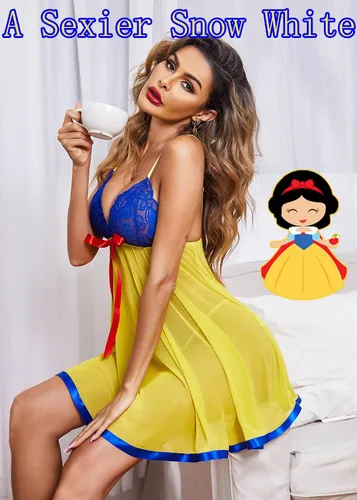 Vista 6 de Avidlove - Conjunto de lencería tipo camisón de encaje y malla para mujer