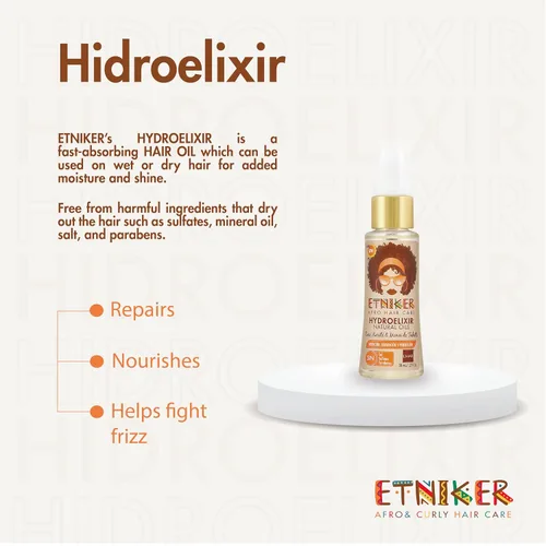 Vista 9 de L'MAR Etniker Hidroelixir Aceites Naturales Nutrición, Reparación y Protección Sin Sal, Sulfatos y Parabenos LMAR Etniker Hydroelixir Aceite