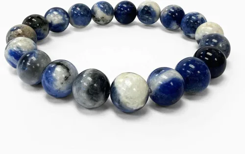 Vista 420 de Gem Avenue Handmade Round Bead Stretch Bracelet Unisex Natural Stone Beaded Jewelry for Men & Women, Elastic Wristband for Daily Wear