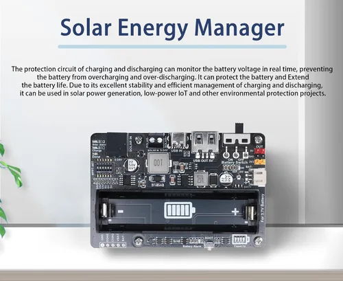 Vista 4 de Módulo de administrador de energía solar/energía, energía solar para panel solar de 5 V-24 V, soporta panel solar o puerto USB Ba-ttery carga