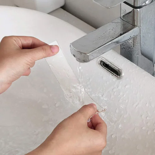 Vista 5 de EBANKU Paquete de 2 cintas de montaje transparentes de doble cara, reutilizables, resistentes, fuertes, adhesivas, de doble cara, para soporte