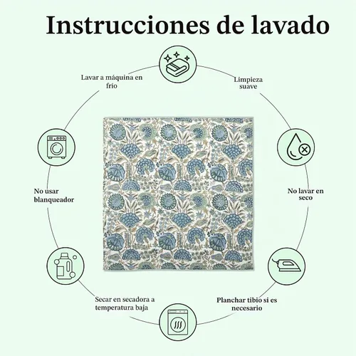 Vista 6 de Ridhi - Servilletas de tela con estampado de espárragos verdes, 18 x 18