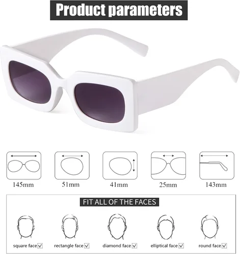 Vista 4 de JUDOO Gafas de sol rectangulares retro para mujer, lentes ovaladas de moda, marco cuadrado rosa con protección UV400