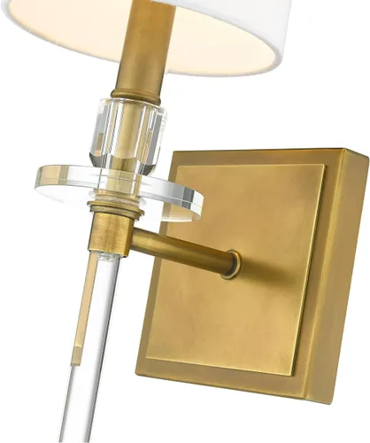 Vista 4 de Z-Lite 1 aplique de pared de luz 803-1S-RB-WH, latón