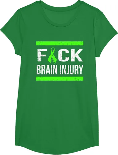 Vista 50 de Apoyo Daño cerebral Concienciación T Shirt, mujer L, Asphalt Negro