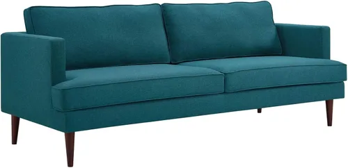 Vista 3 de Modway Sofá moderno contemporáneo de tela tapizada ágil en verde azulado